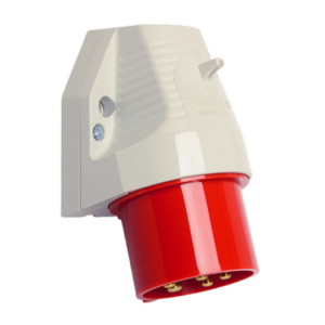 Wall appliance inlet for external fixing 32A 5P 6h with one top cable entry