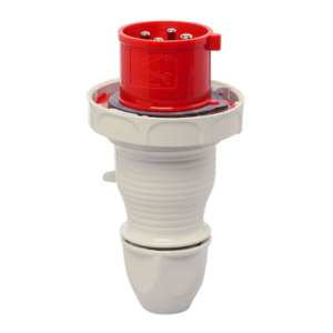 Waterproof plug 16A 4P 6h with external cable gland