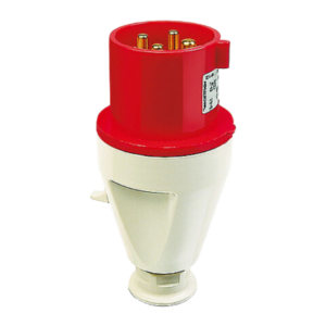 Plug 63A 4P 6h with cable gland and pilot contact