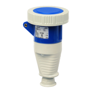 Waterproof coupler 16A 3P 6h with cable gland