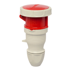 Waterproof coupler 16A 4P 6h with external cable gland